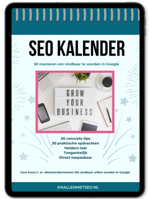 SEO kalender voorkant